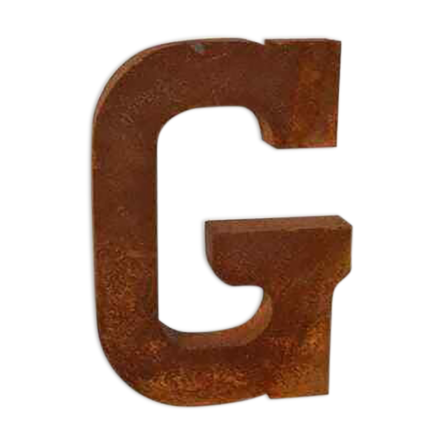 Industrial letter "G" made of iron