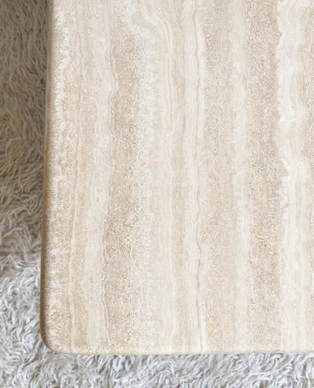 Travertine coffee table