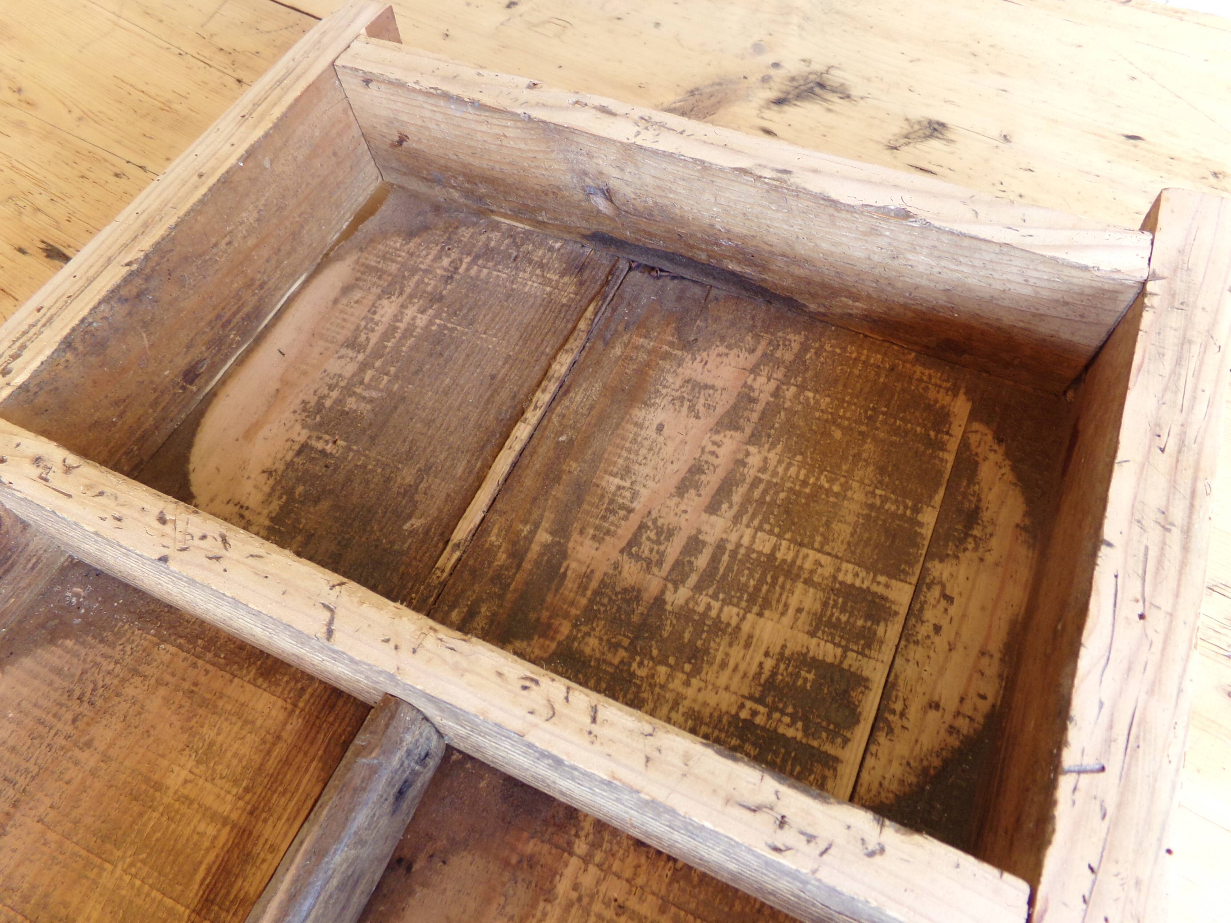 Farmhouse table in raw wood