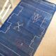 Carpet vintage in majorelle blue sabra 120 x 53 cm