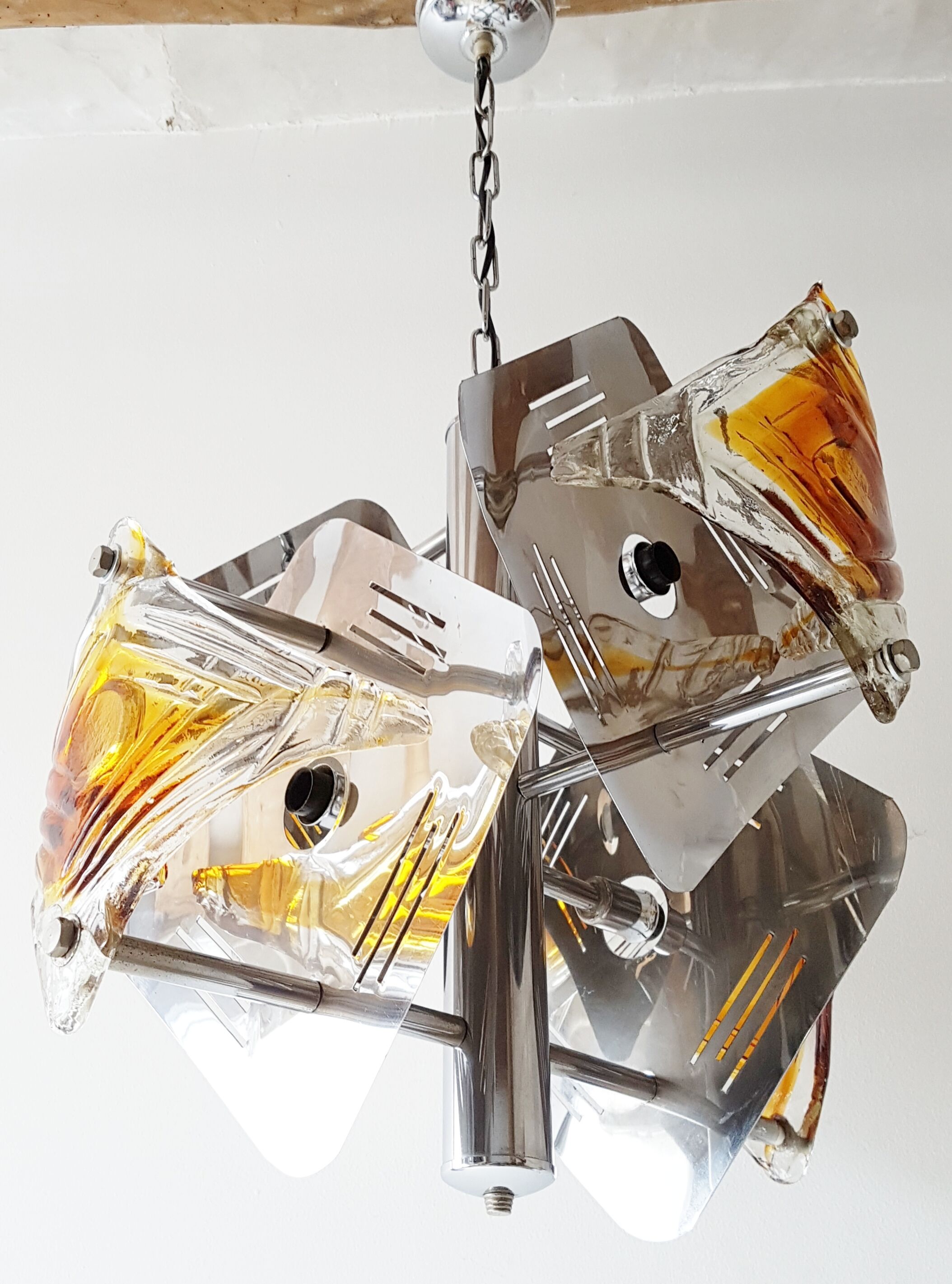 Chandelier glass of Murano 1970 Mazzega