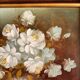 Still life painting with flowers, artist's signature