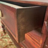 Empire style chest of drawers in solid mahogany