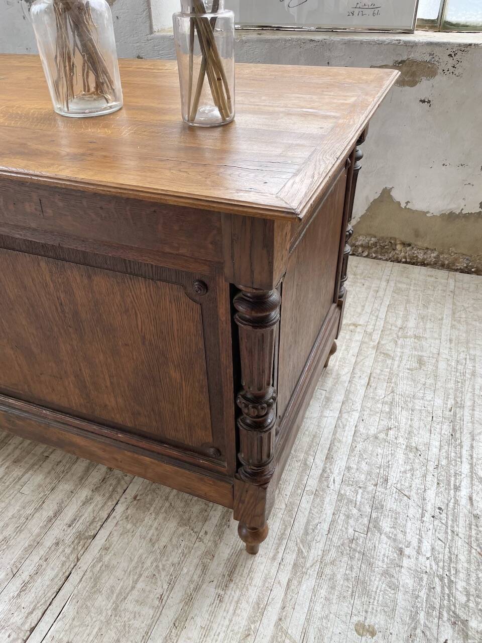 Comptoir en chêne drapier chêne 1900