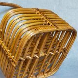 Bottle basket in vintage wicker 60s