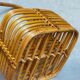 Bottle basket in vintage wicker 60s