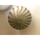 Italian Milky-White and Beige Murano Glass Swirlings Sphere Flush Mount