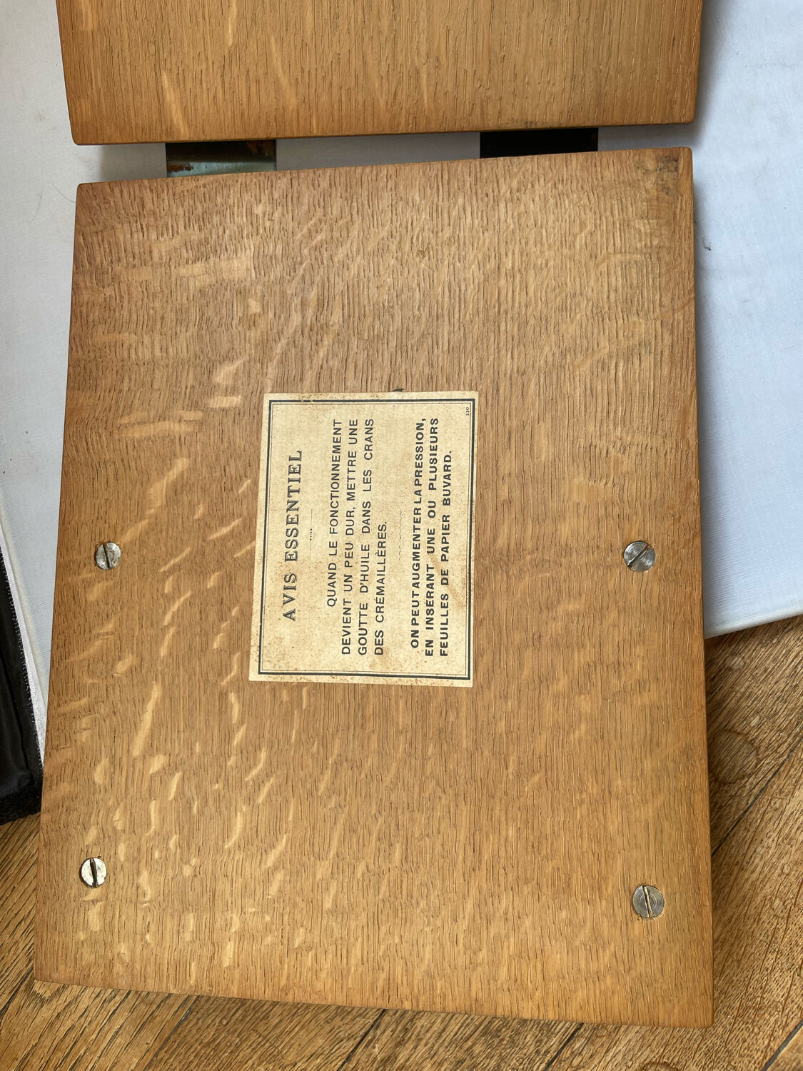 Old deco herbarium wood press