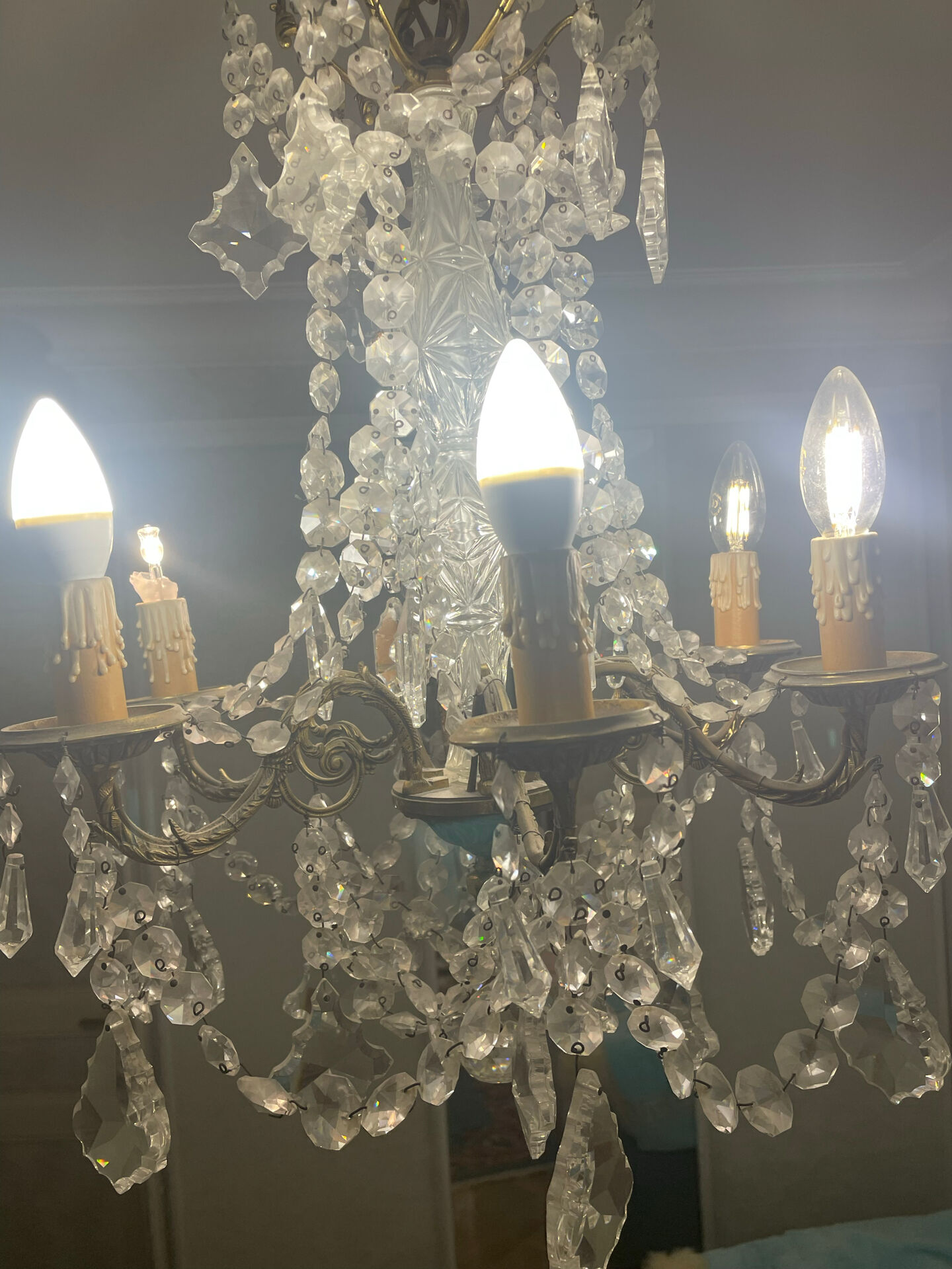 Glass style chandelier