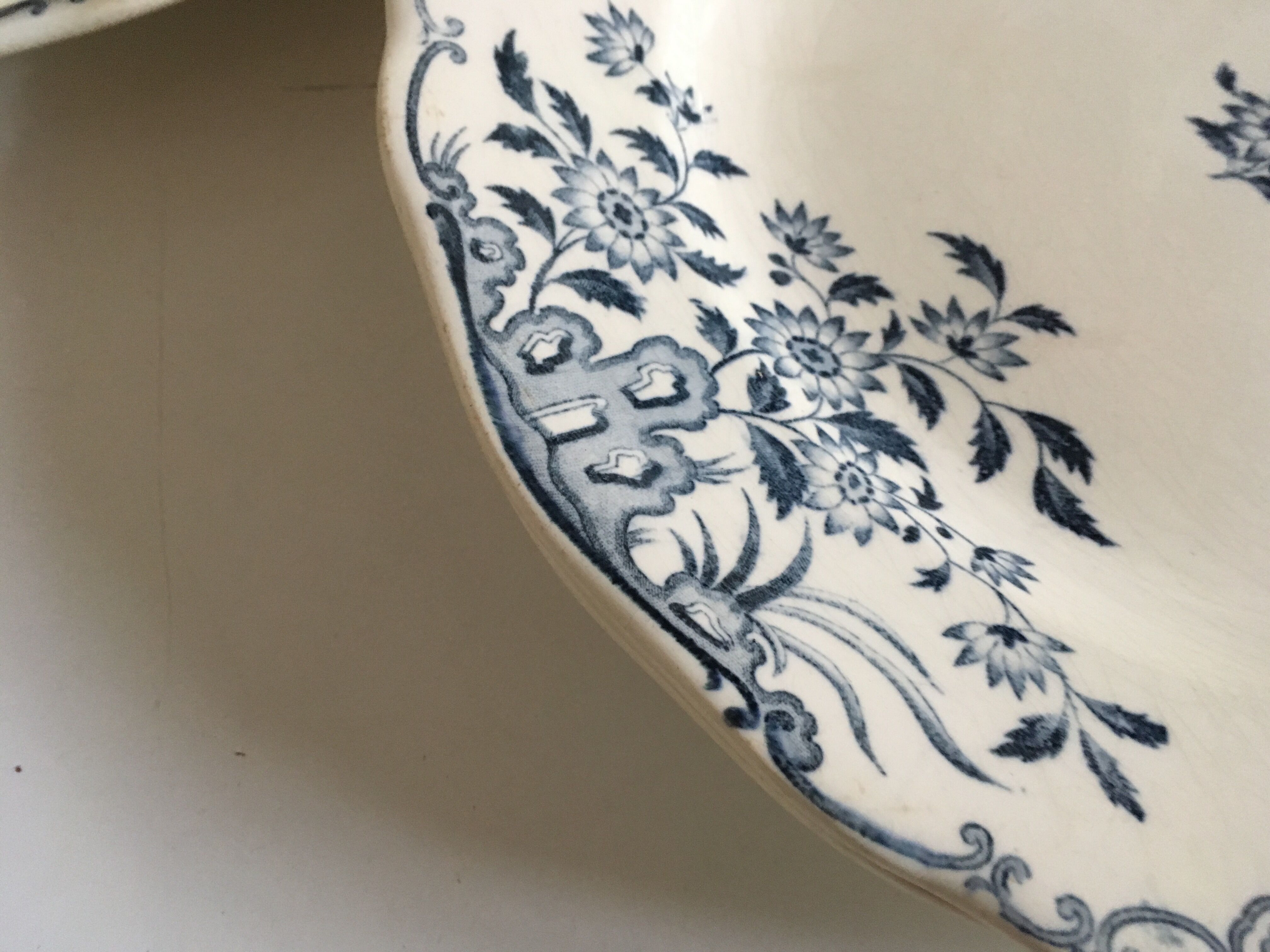 Set of 6 dinner plates earthenware of sarreguemines décor moscow early 20th