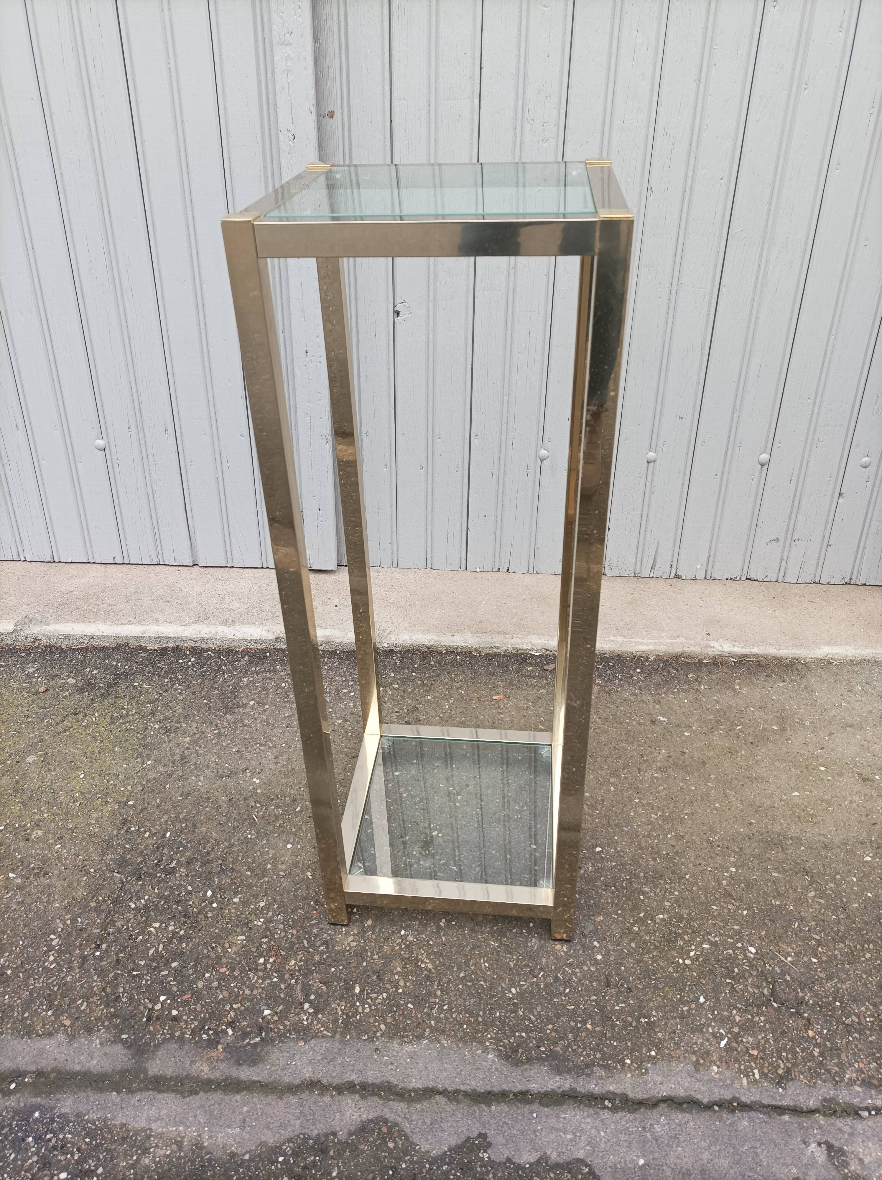 Vintage metal and glass column
