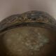 Orientalist Bowl with Hand-Painted Midnight Blue and Gold Floral Decor