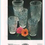 Vase vintage en verre lourd clair par Rudolfova Huť / République tchèque / années 1960