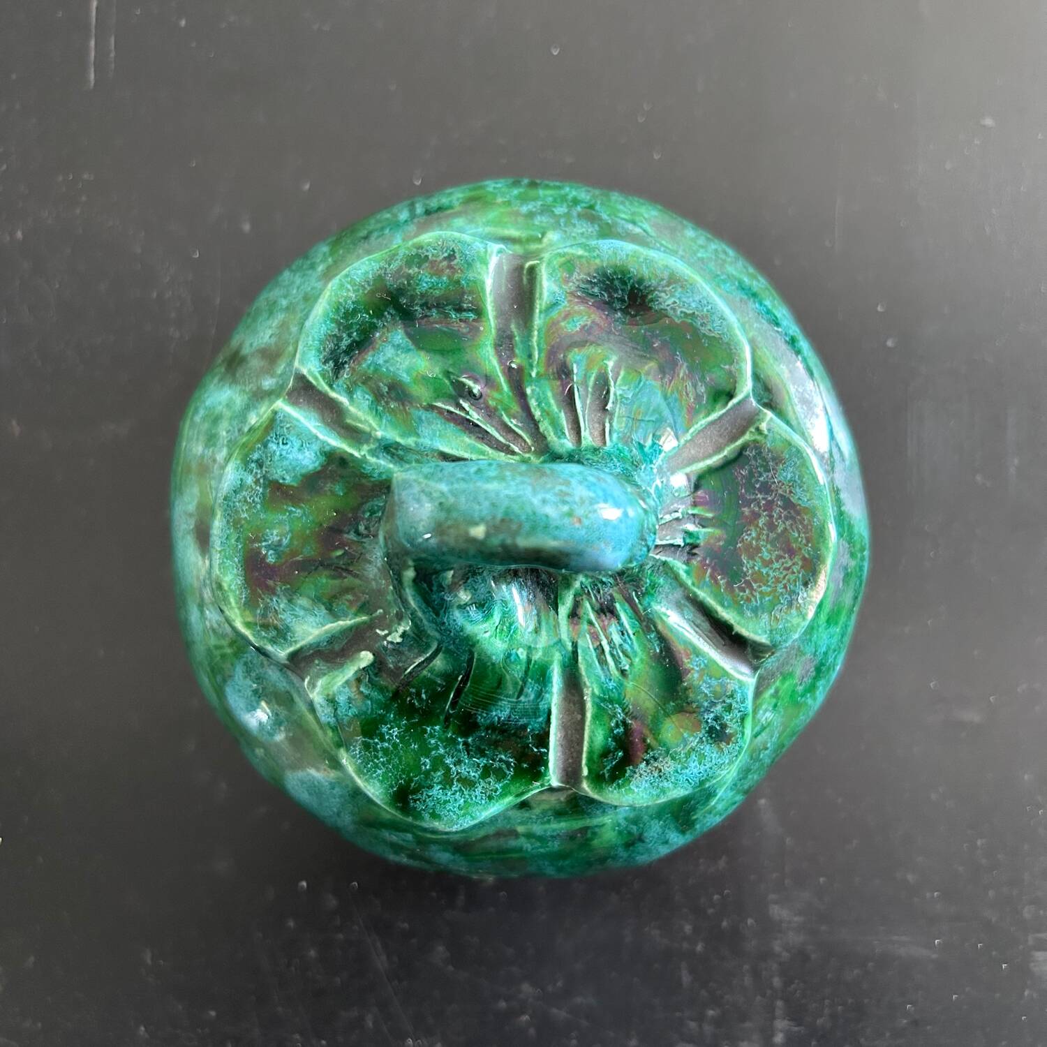 Handmade pumpkin sugar bowl