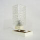 Vintage lay lamp with plastic base and formica, glass tube,  60/70s