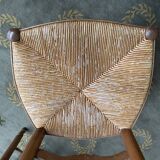 6 rustic ash mulched chairs