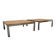 Pair of coffee tables or side tables in solid oak, France circa 1970.