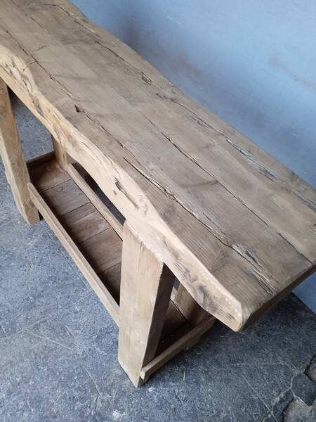 Brutalist console 120 cm solid wood