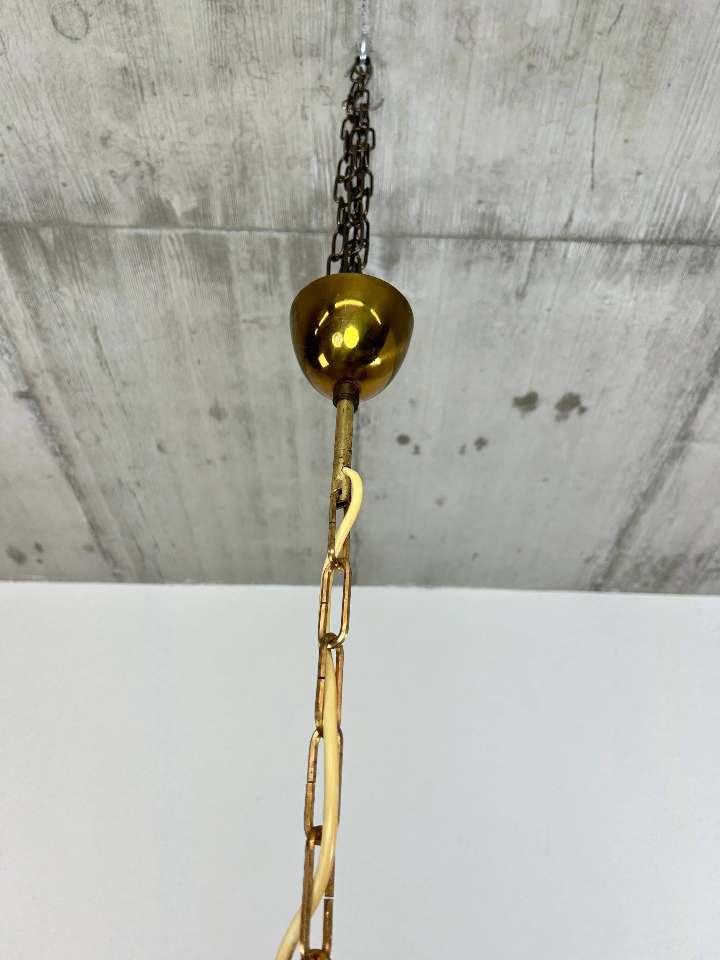 Mid-century Czech crystal ceiling light.