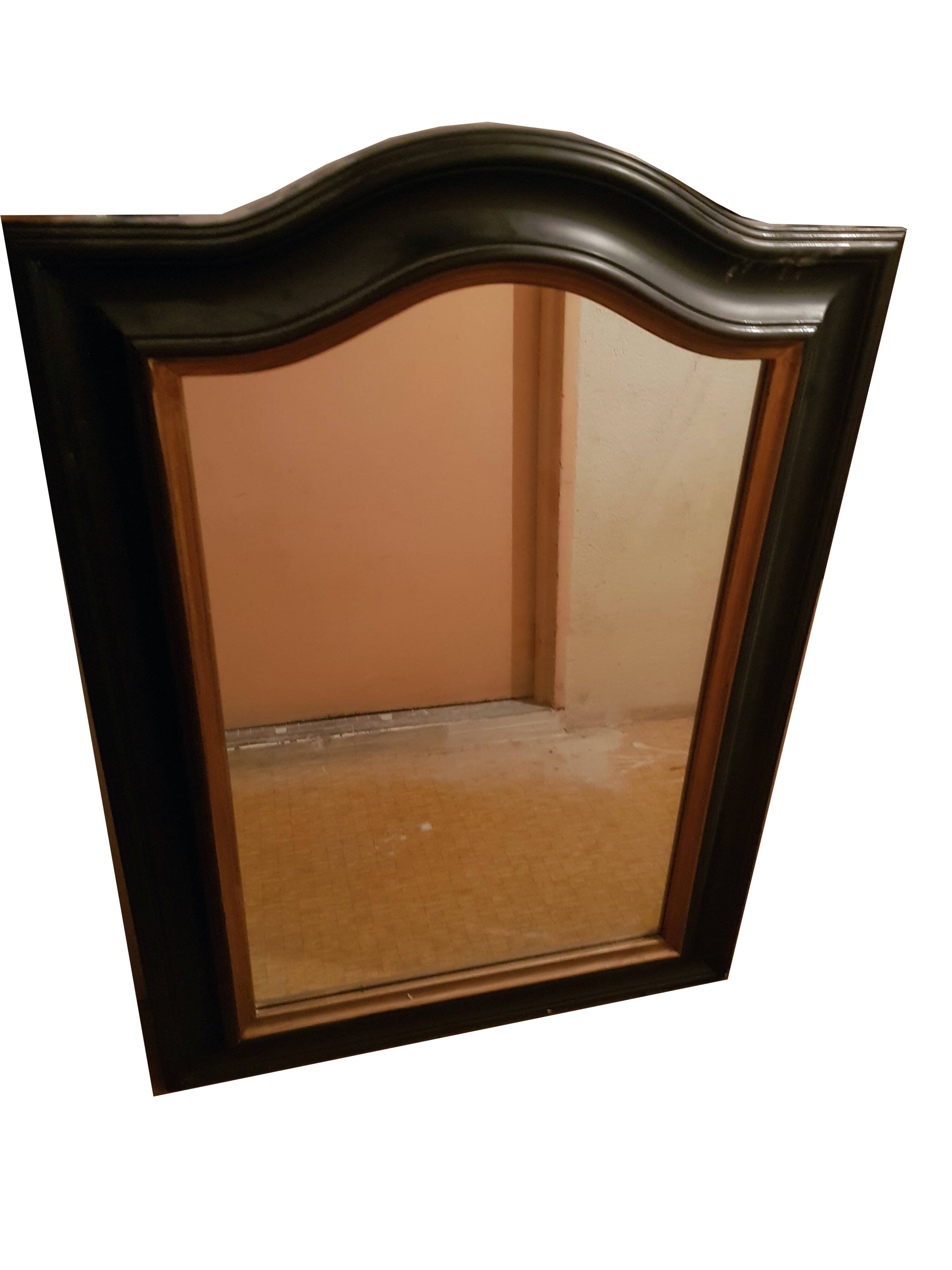 Black wooden mirror
