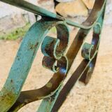 Screen, Art Deco wrought iron with floral decorations circa 30's