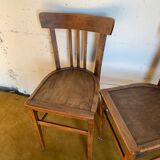 Duo of bistro chairs