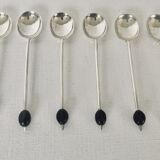 6 solid silver mocha spoons