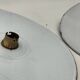 2 enameled sheet metal pendant lights