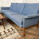 Canapé scandinave modèle Jupiter 218 en teck tissus d'origine vintage