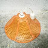 Rattan & cane petal suspension