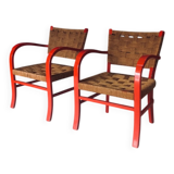 Mediterranean Armchairs, France, 1950s, Set of 2