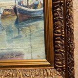 Old painting, Marine, signed Marie (1880-1977)