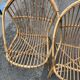 Pair of antique rattan armchairs