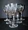 Set of 6 chantilly white wine glasses, cut crystal from saint-louis, h14cm