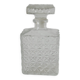 rectangular glass whiskey decanter 1970 21 X 10.5 cm