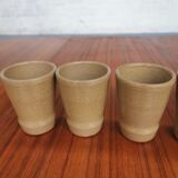 Set of 5 vintage stoneware cups