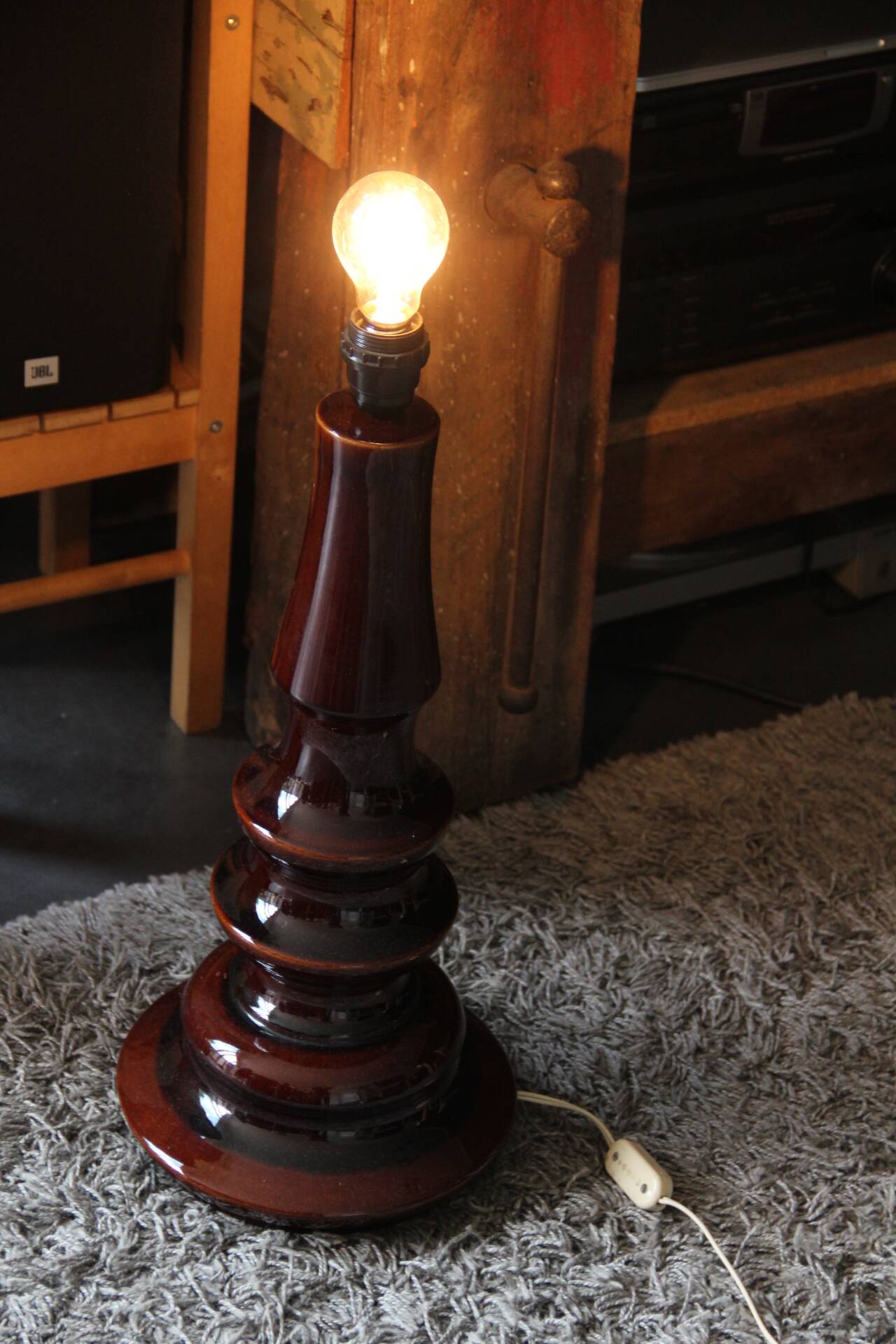 Large vintage ceramic lamp base