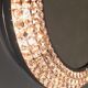Round Wall Mirror in Bakalowits Style with Faceted Crystal & Chrome Lighting, 1960s