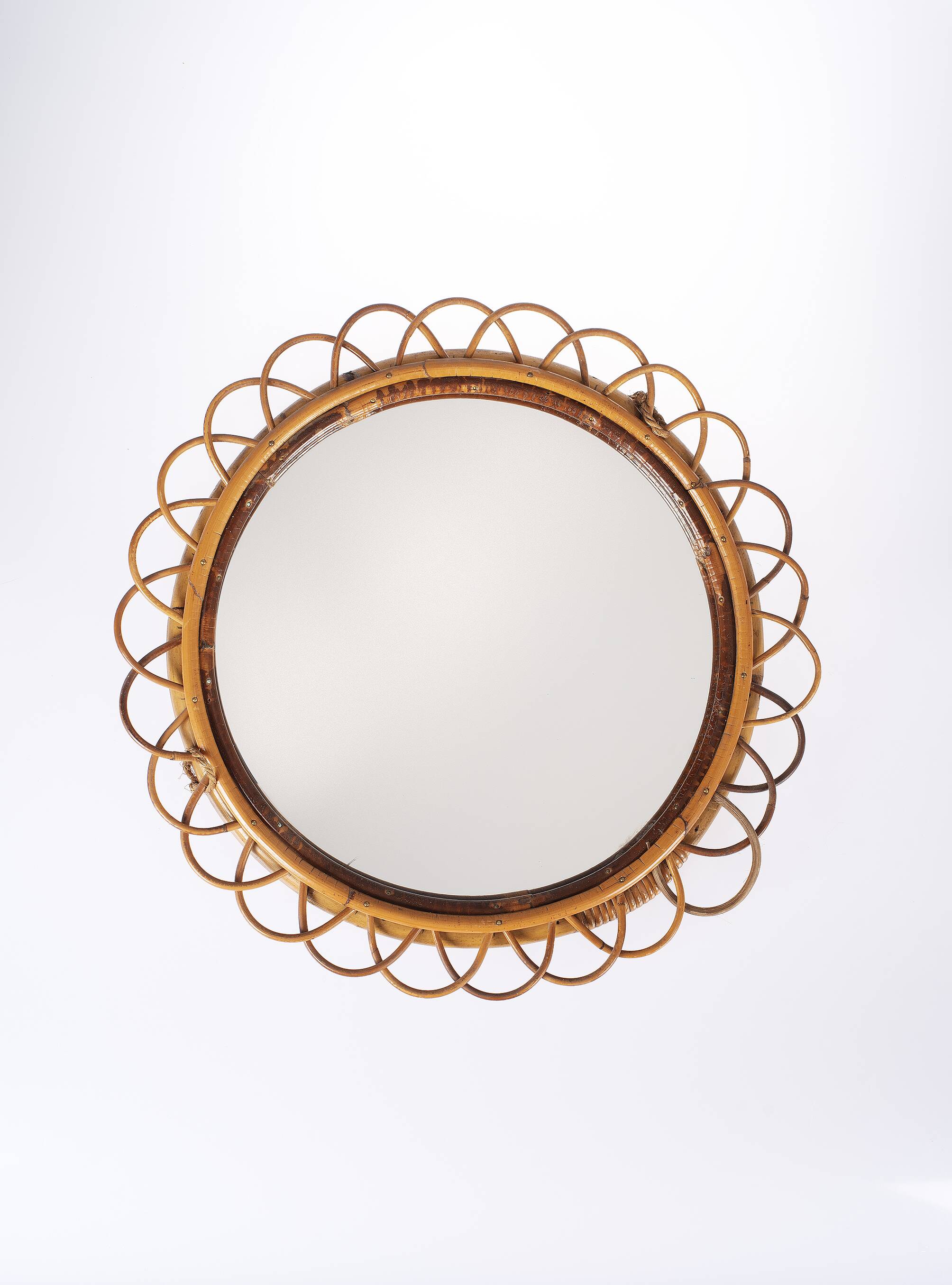Rattan sun mirror