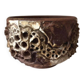 Large Danish Brutalist Stoneware Bowl by Bodil Marie Nielsen, 1970s