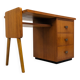 Modernist desk in blonde rosewood, France circa 1960.