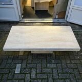 Table basse en travertin vintage