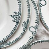 6 mismatched Saint Amand ironstone flat plates