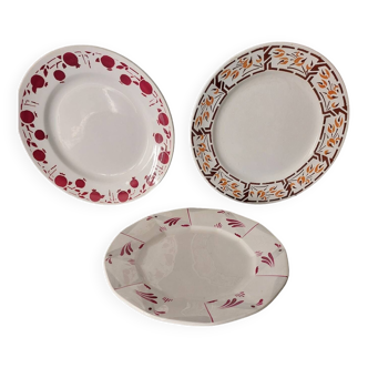 Vintage mismatched plates