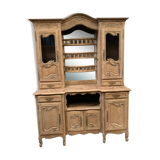 Louis XV style two-part sideboard in solid oak, 20th century