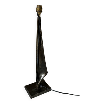 Vintage 60s metal brutalist lamp