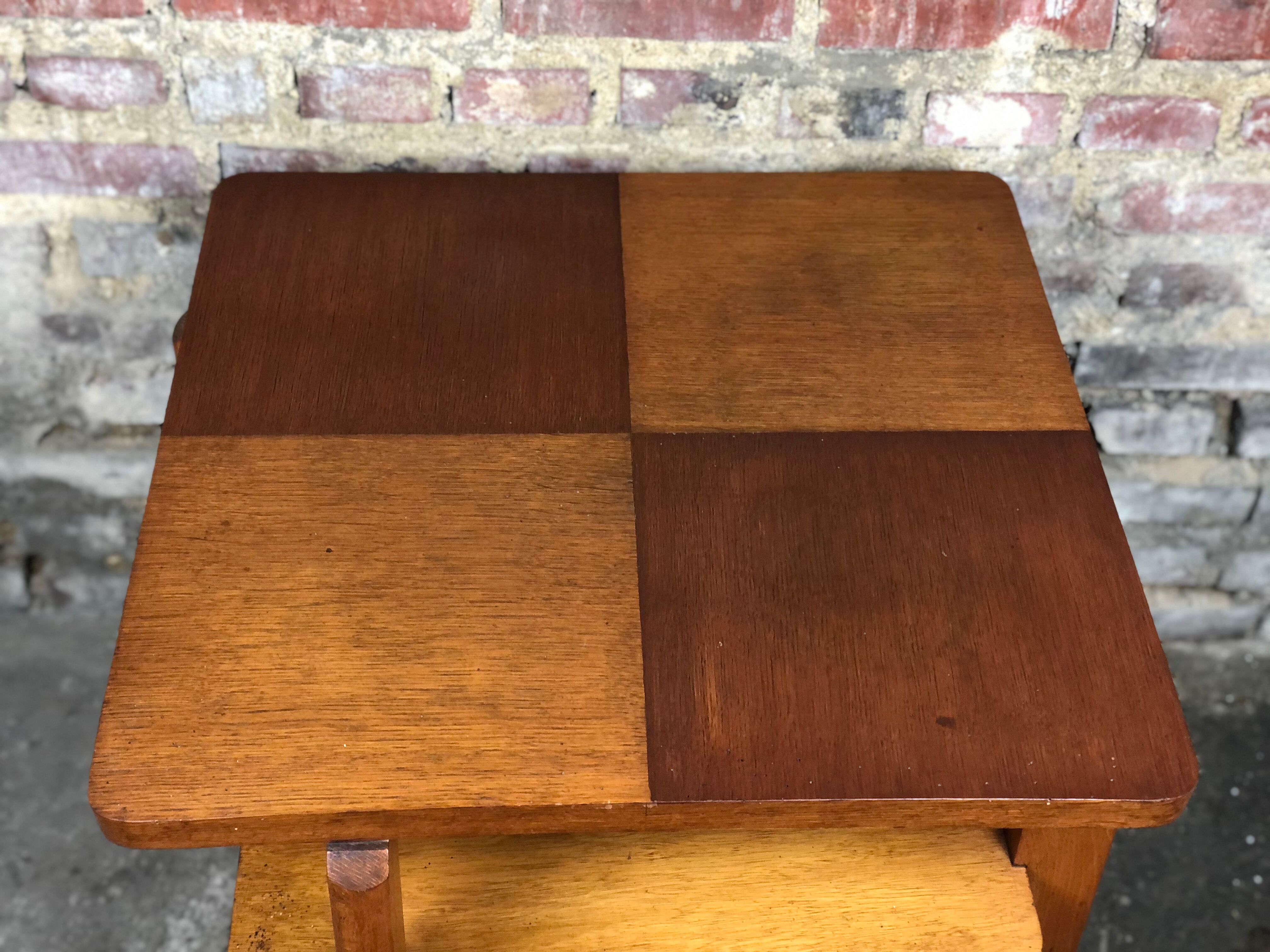 1950 Oak Side Table and Brutal Oak Veneer