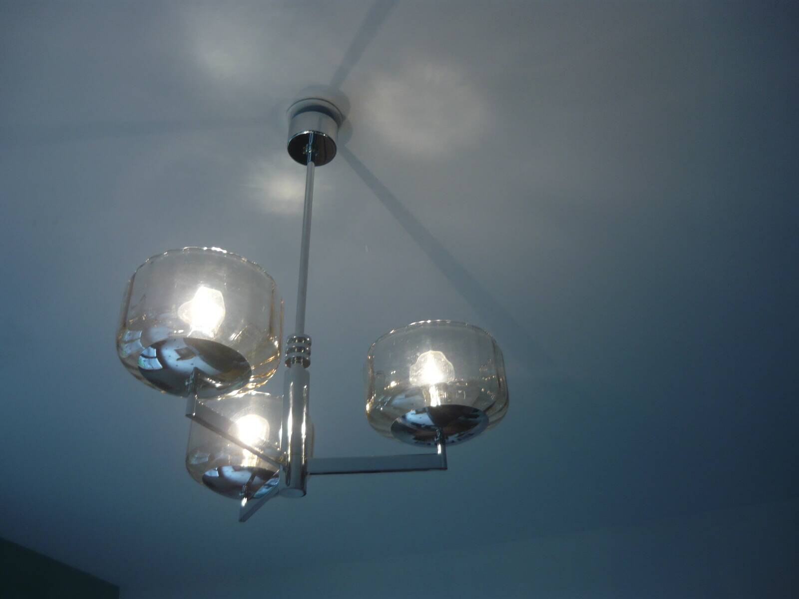 Gaetano Sciolari 3-light chandelier, 1970s