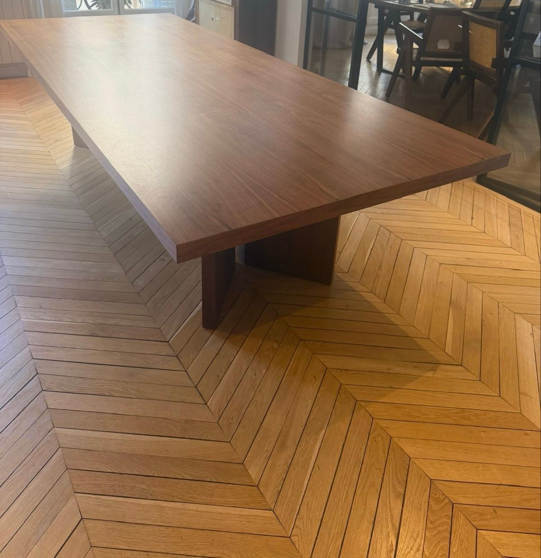 American walnut wood table
