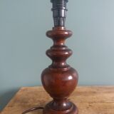 Turned wooden lamp base